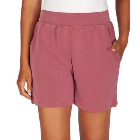 NWT LazyPants Luxe Shorts Pink - Picture 1 of 3